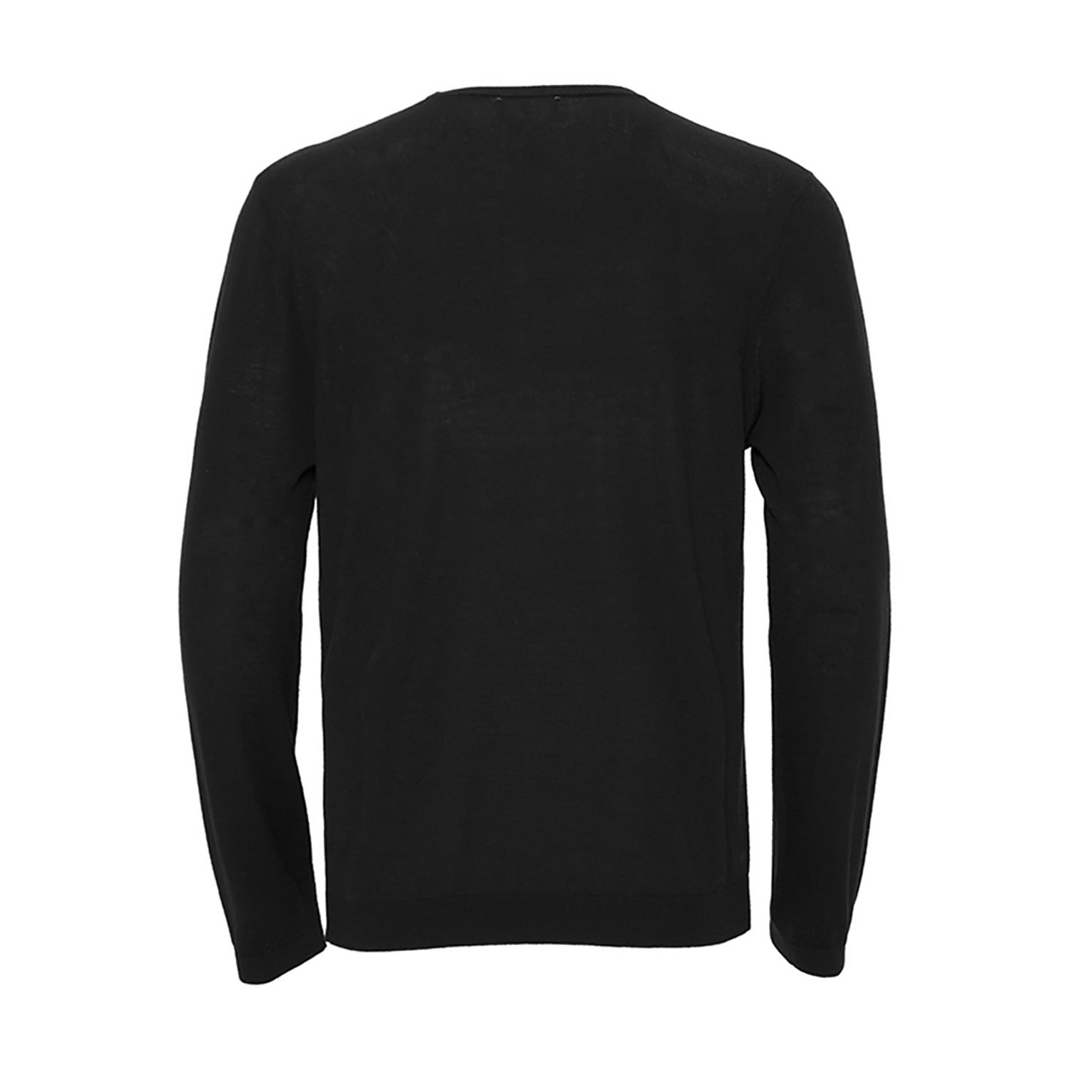 Solid Crew-Neck Sweater // Black