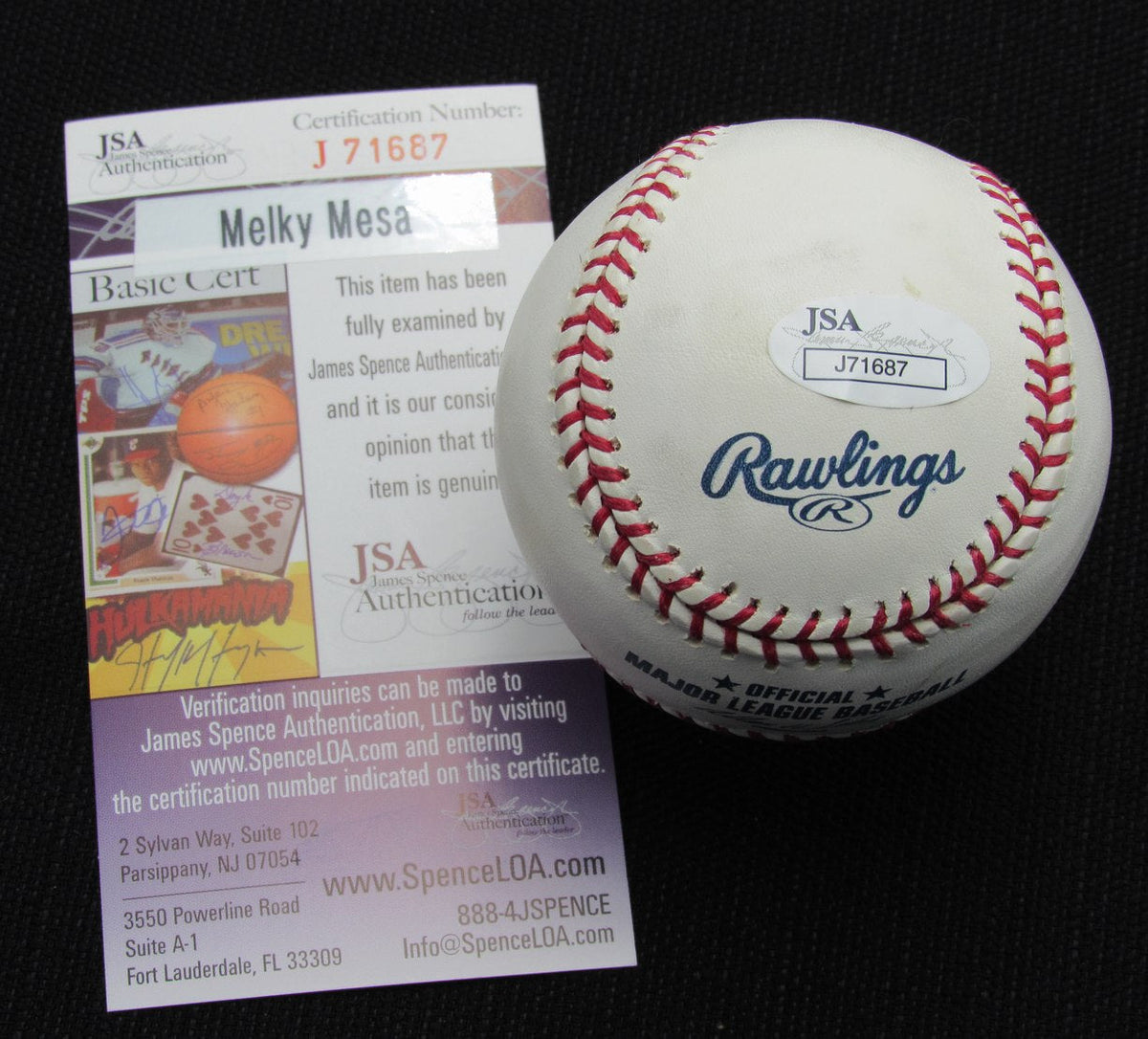 Melky Mesa Signed/Auto Yankees 100th OML Baseball JSA  186852