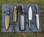 5pcs Custom made D2 Steel chef knives set
