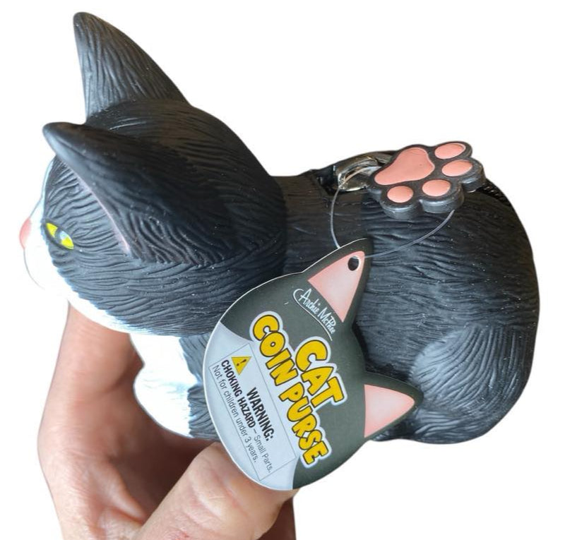 Tuxedo Cat Coin Zipper Purse – Hilarious Gag Gift for Cat Lovers - Archie McPhee