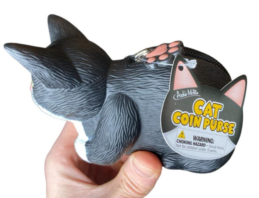 Tuxedo Cat Coin Zipper Purse – Hilarious Gag Gift for Cat Lovers - Archie McPhee