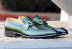 Carrucci Calfskin Loafer - Green