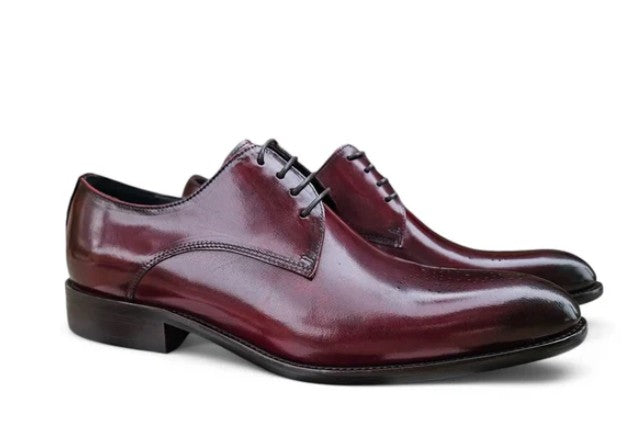 Carucci Burnished Calfskin Oxford - Burgundy