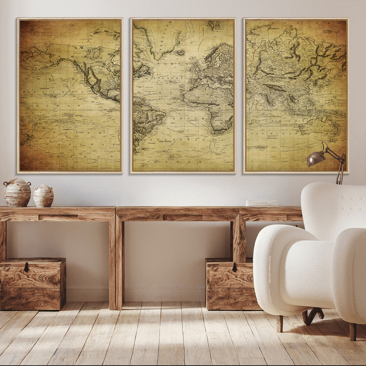Push Pin World Map Canvas Print | Travel Tracker Wall Art