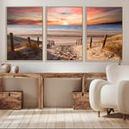Sunset on the Sea Wall Art Canvas Print