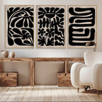 Canvas Print Wall Art Abstract Art Boho, Framed Boho Art