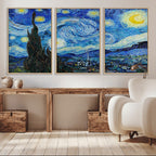 Vincent Van Gogh The Starry Night Abstract Wall Art Canvas Print