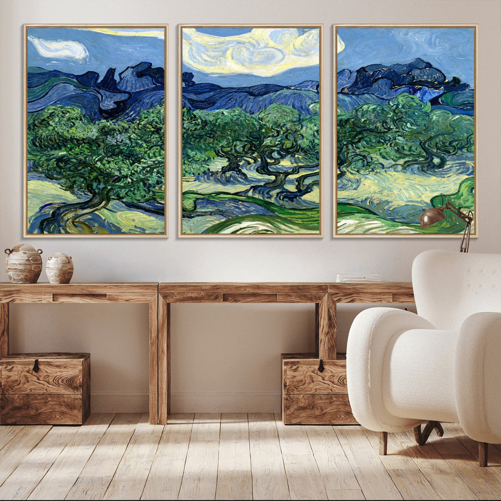 Olive Trees Van Gogh Wall Art Canvas Print