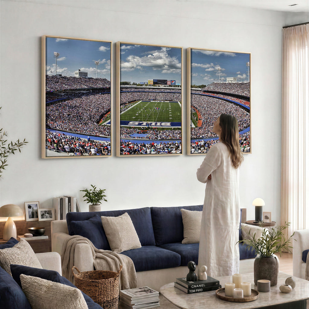 Buffalo Bills Highmark Stadium Wall Art Canvas Print, Bills Game Day Decor