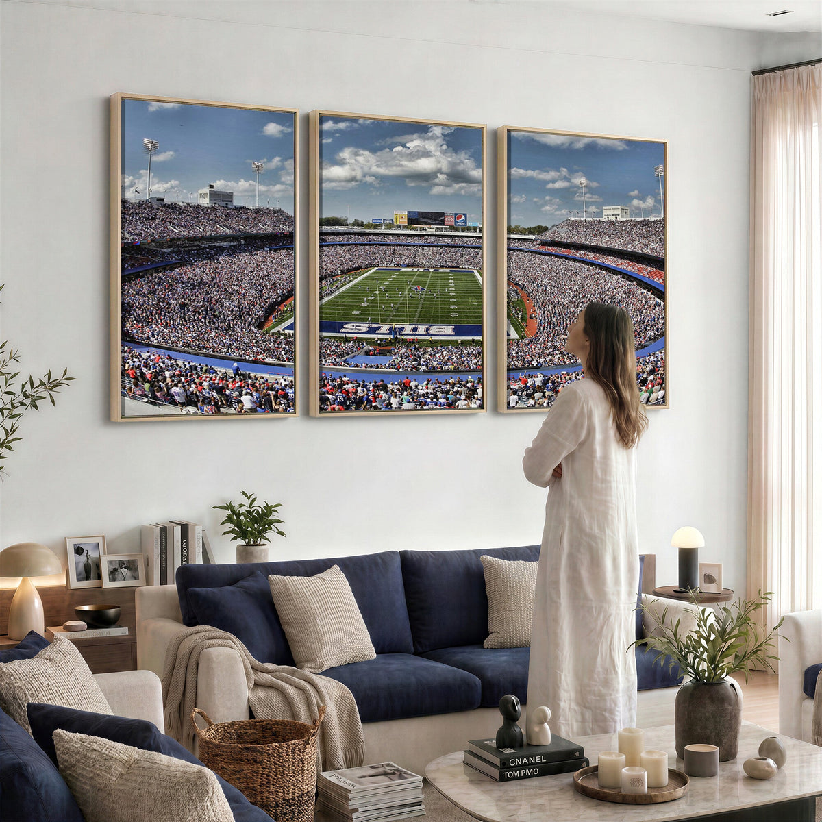 Buffalo Bills Highmark Stadium Wall Art Canvas Print, Bills Game Day Decor