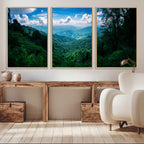 Tropical Jungle Wall Art Canvas Print | Framed Lush Valley