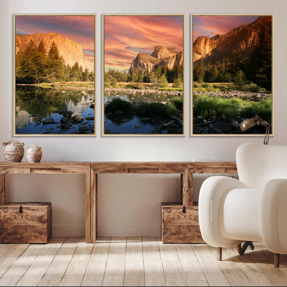 Yosemite Valley Wall Art, El Capitan Sunset Canvas Print