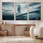 Underwater Surf Wall Art | Framed Ocean Wave Canvas Artwork