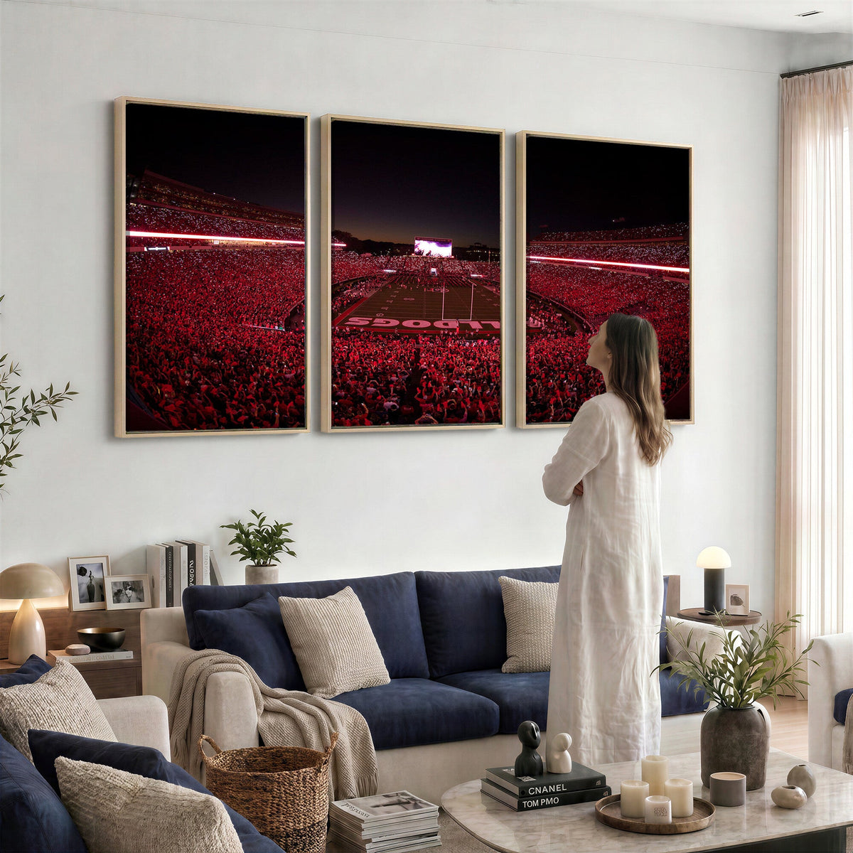 Dooley Stadium Wall Art, Sports Arena Canvas Print, Dooley Field Sanford Stadium