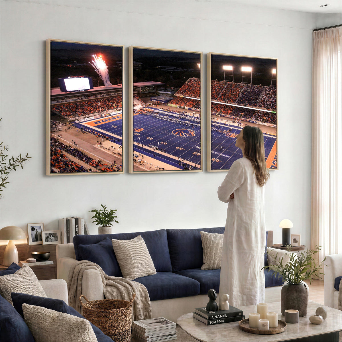 Boise State Broncos Albertsons Stadium Wall Art Canvas Print