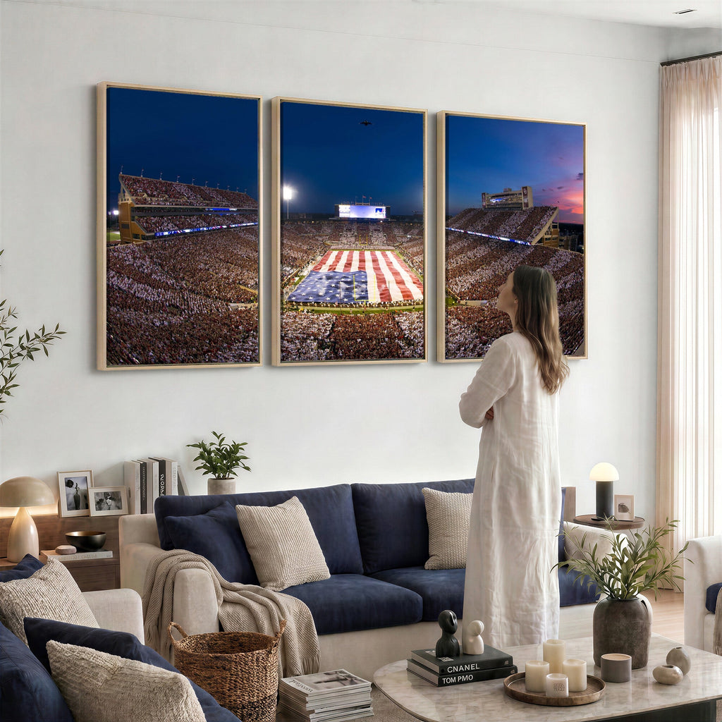 Oklahoma Sooners Memorial Stadium Wall Art Canvas Print