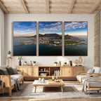 Cape Town Wall Art Canvas Print | Table Mountain Coastal Skyline Panorama