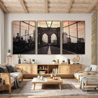 Brooklyn Bridge Canvas Wall Art, New York City Skyline Photography