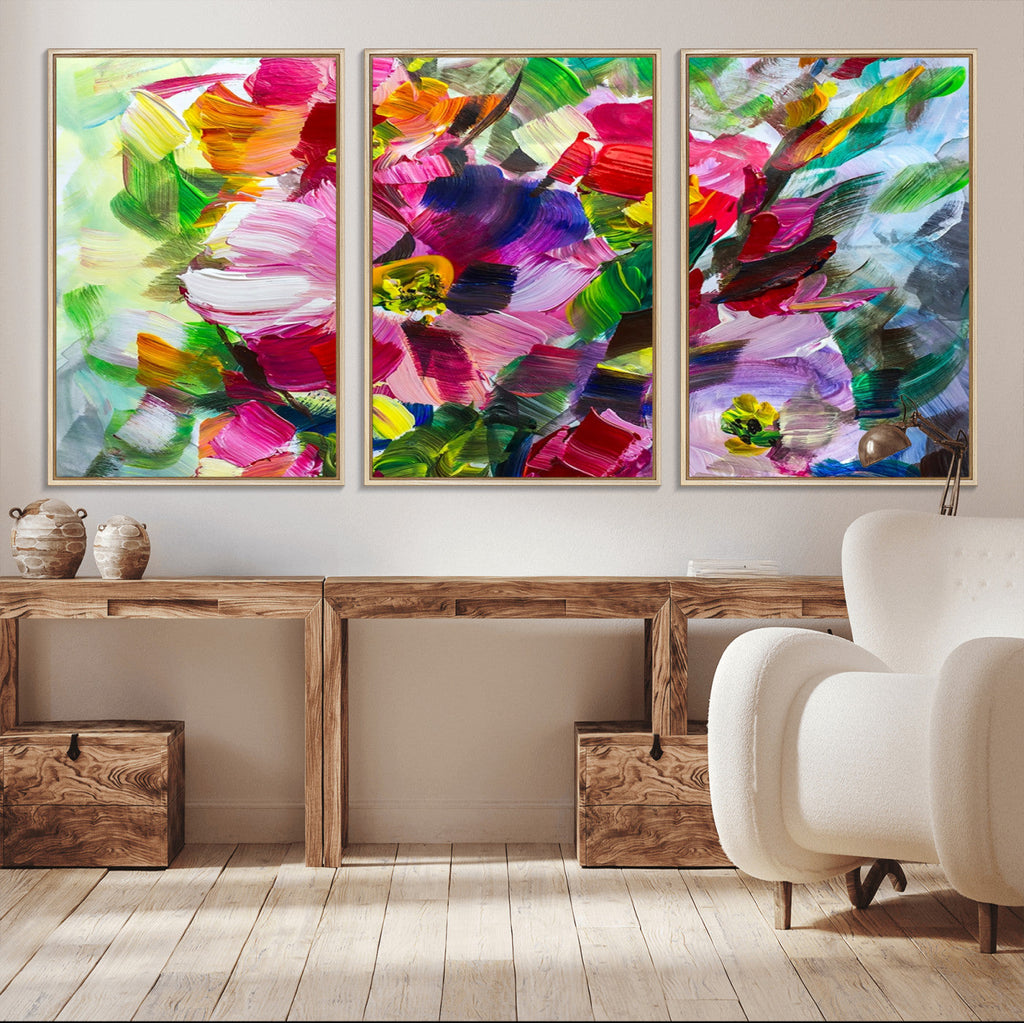 Oil Flower Abstract Canvas Print