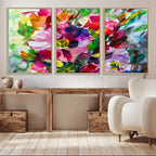 Oil Flower Abstract Canvas Print