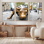 Charging Bull Wall Art Canvas Print