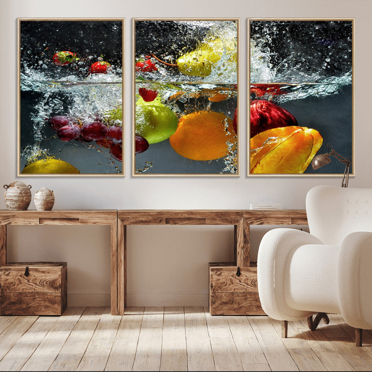 Kitchen Vegetables World Wall Art Canvas Print