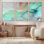 Colorful Marble Fluid Effect Canvas Wall Art Print