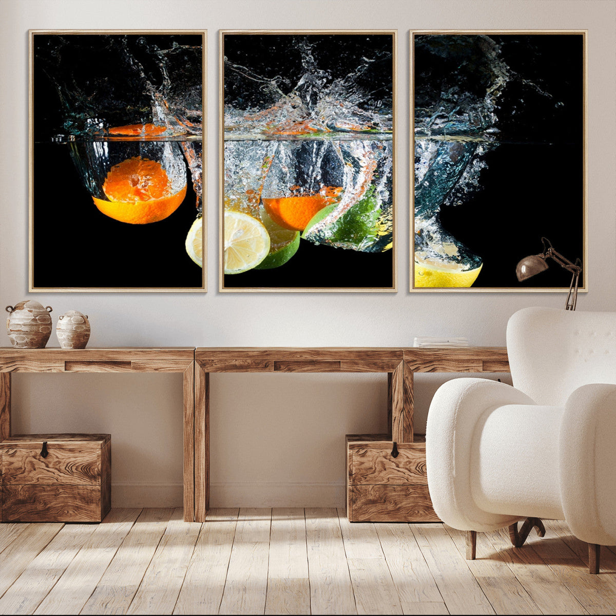 Kitchen Wall Art, Kitchen Fruits Art Canvas Print