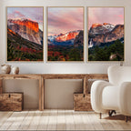 Yosemite Half Dome Wall Art Canvas Print El Capitan