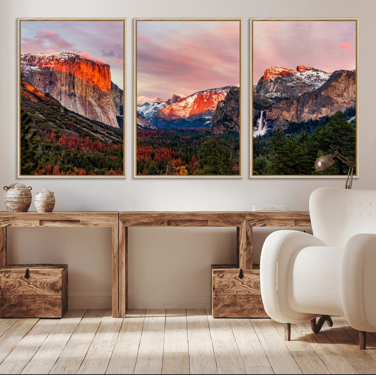 Yosemite Half Dome Wall Art Canvas Print El Capitan