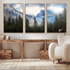 Half Dome Yosemite California Wall Art Canvas Print El Capitan
