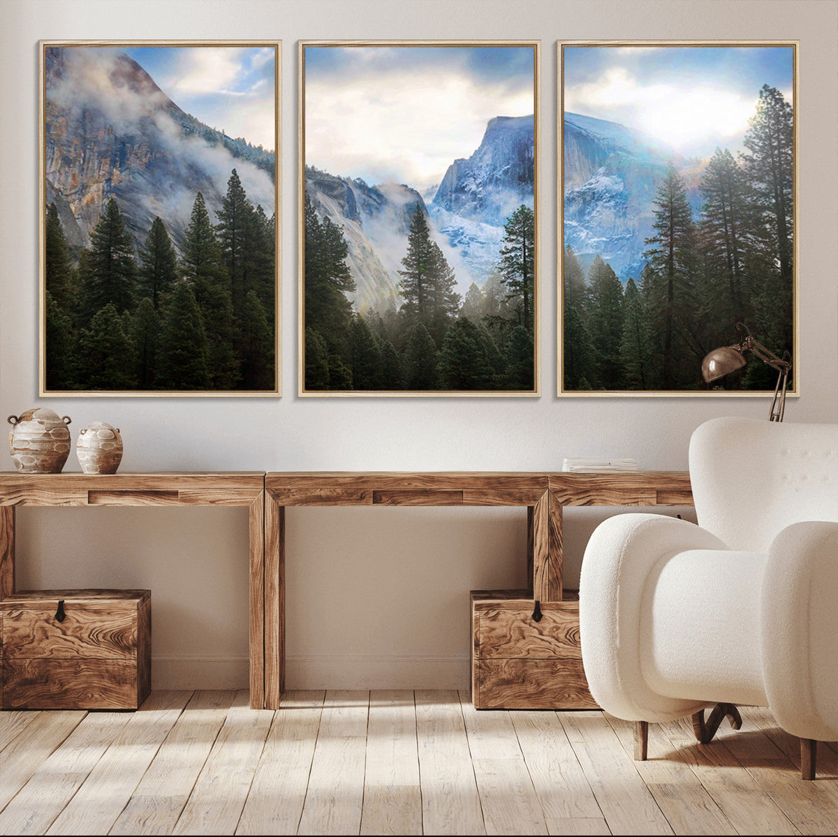 Half Dome Yosemite California Wall Art Canvas Print El Capitan