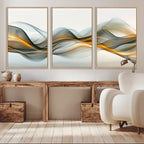 Abstract Wave Canvas Wall Art | Fluid Contemporary Elegance in Motion