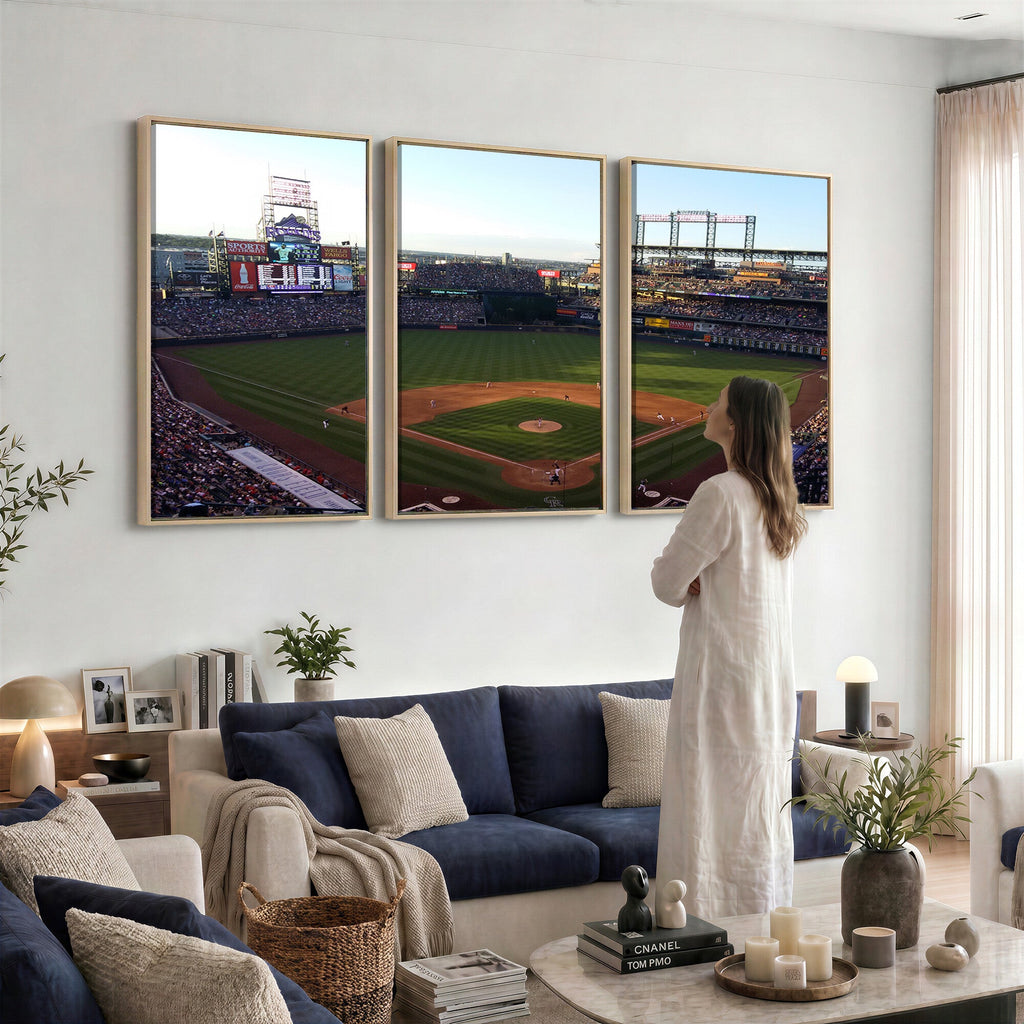 Colorado Rockies Coors Field Wall Art Canvas Print, MLB Baseball Stadium