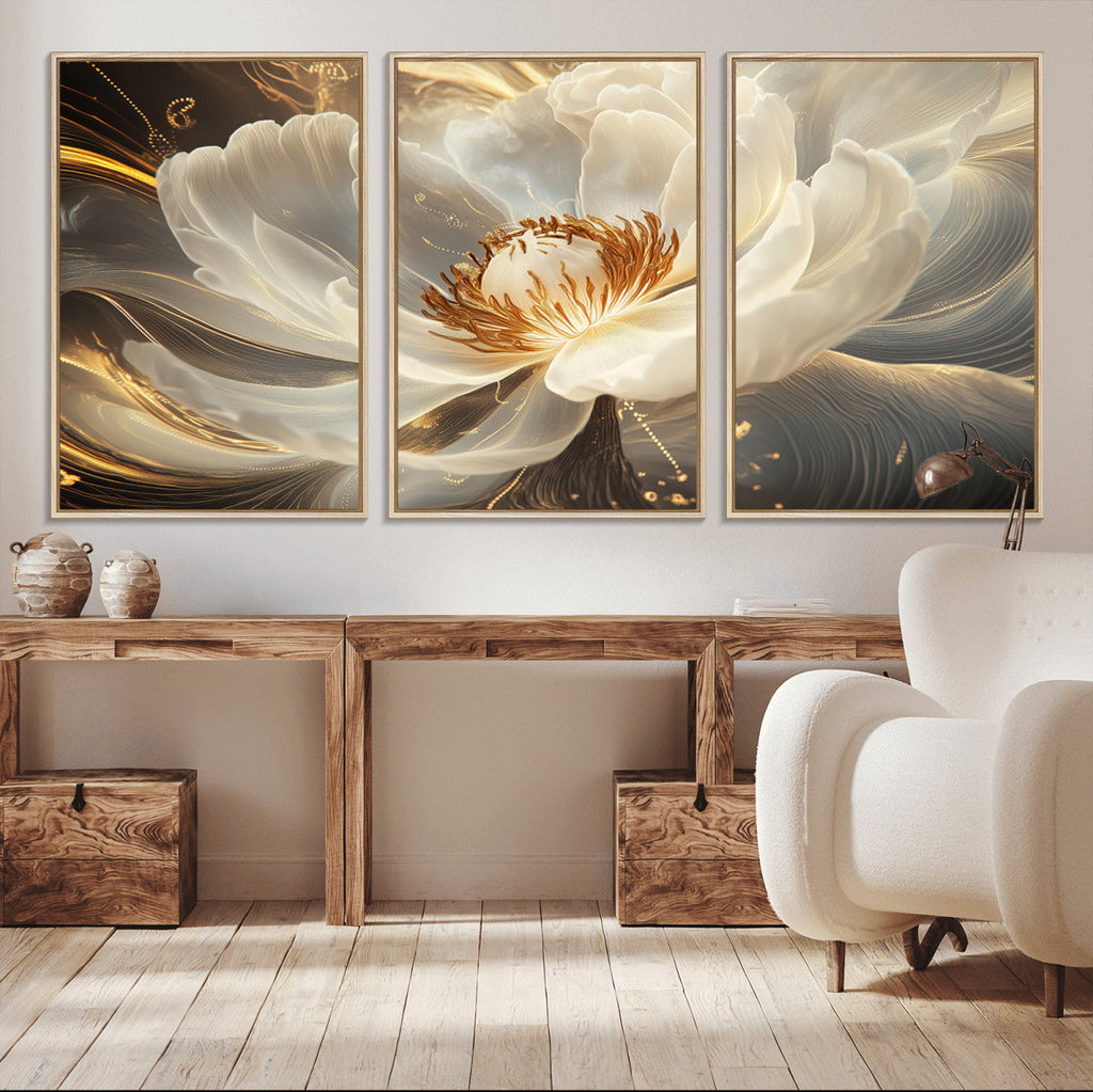Abstract Floral Wall Art Canvas Print
