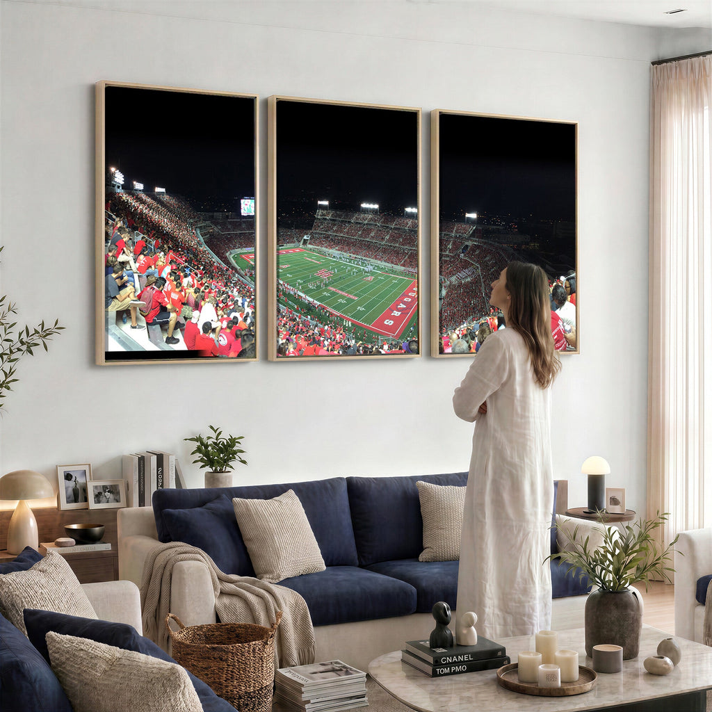 Houston Cougars Football Team Print, Houston TDECU Stadium