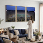 University of Michigan Wolverines Football Team Print, Ann Arbor, Home Bar Wall Decor