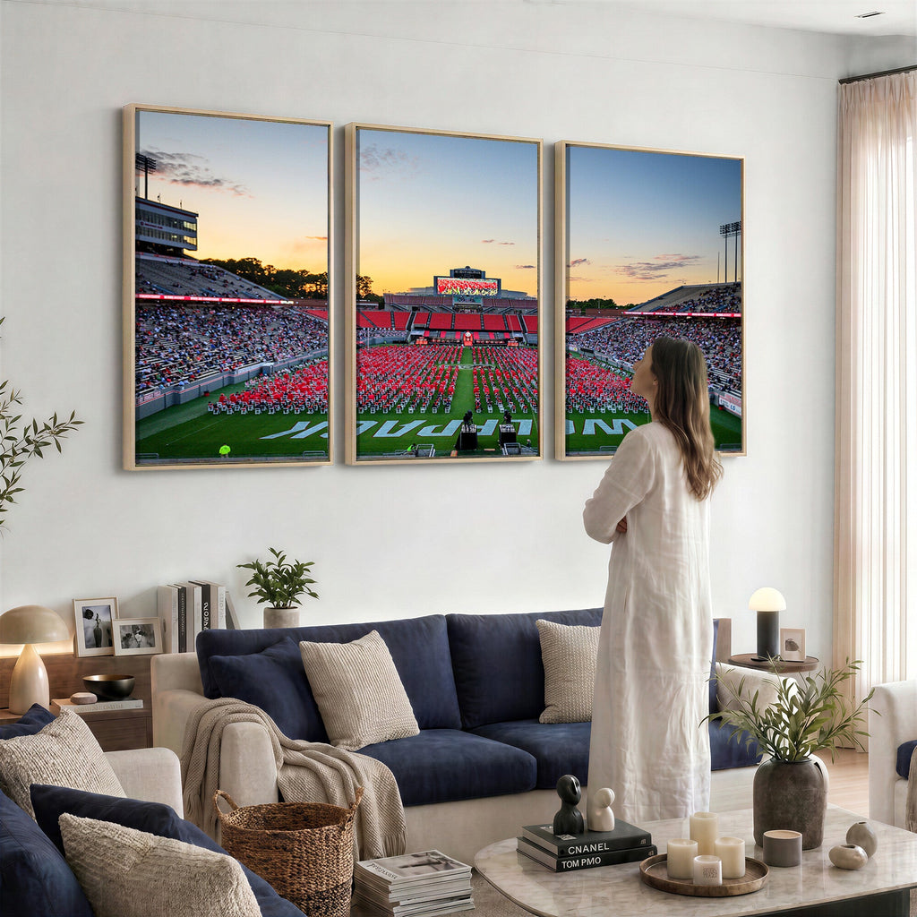 NC State Wolfpack Football Team Print Wall Art, Raleigh