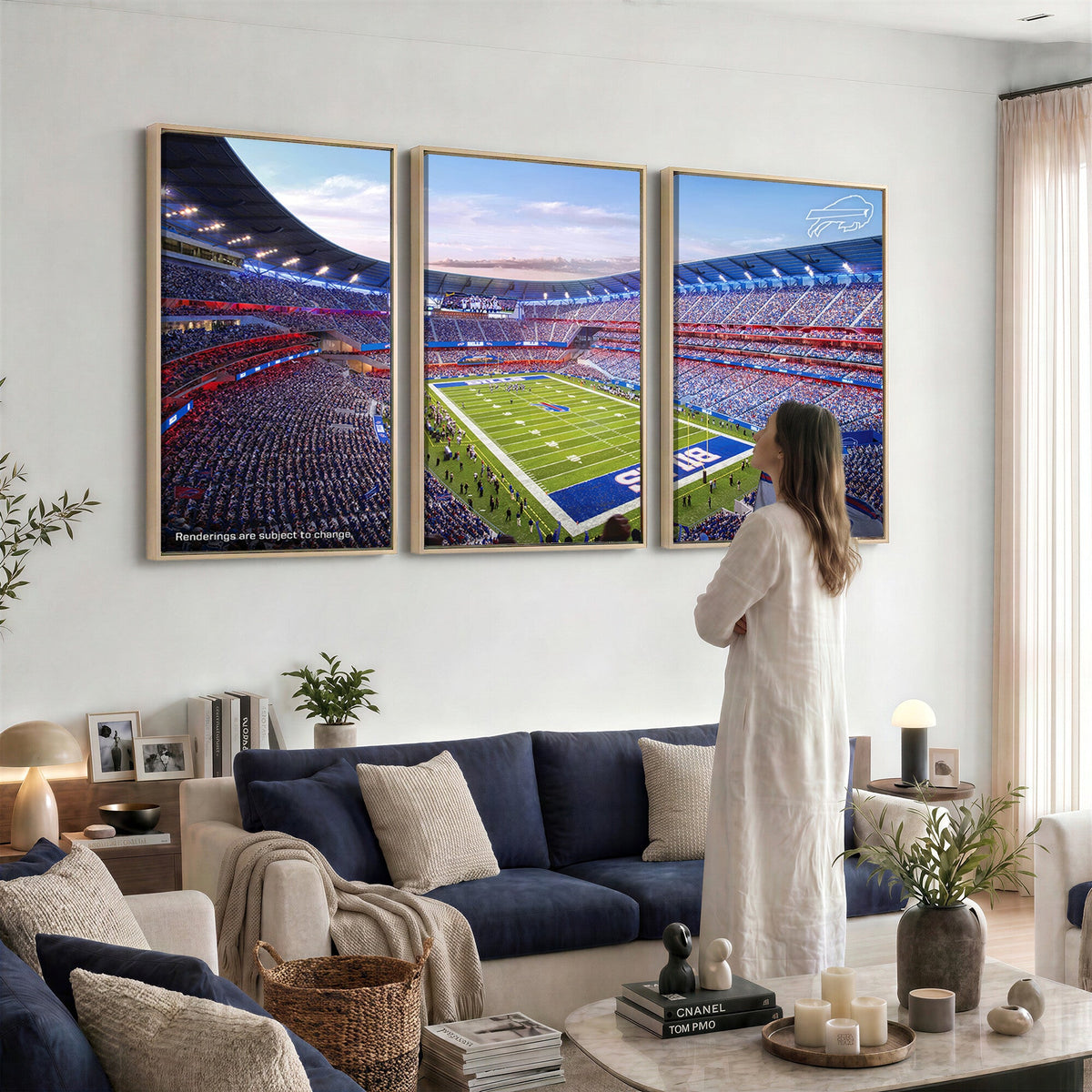 Buffalo Bills Football Team Print Canvas, Buffalo Highmark Stadium
