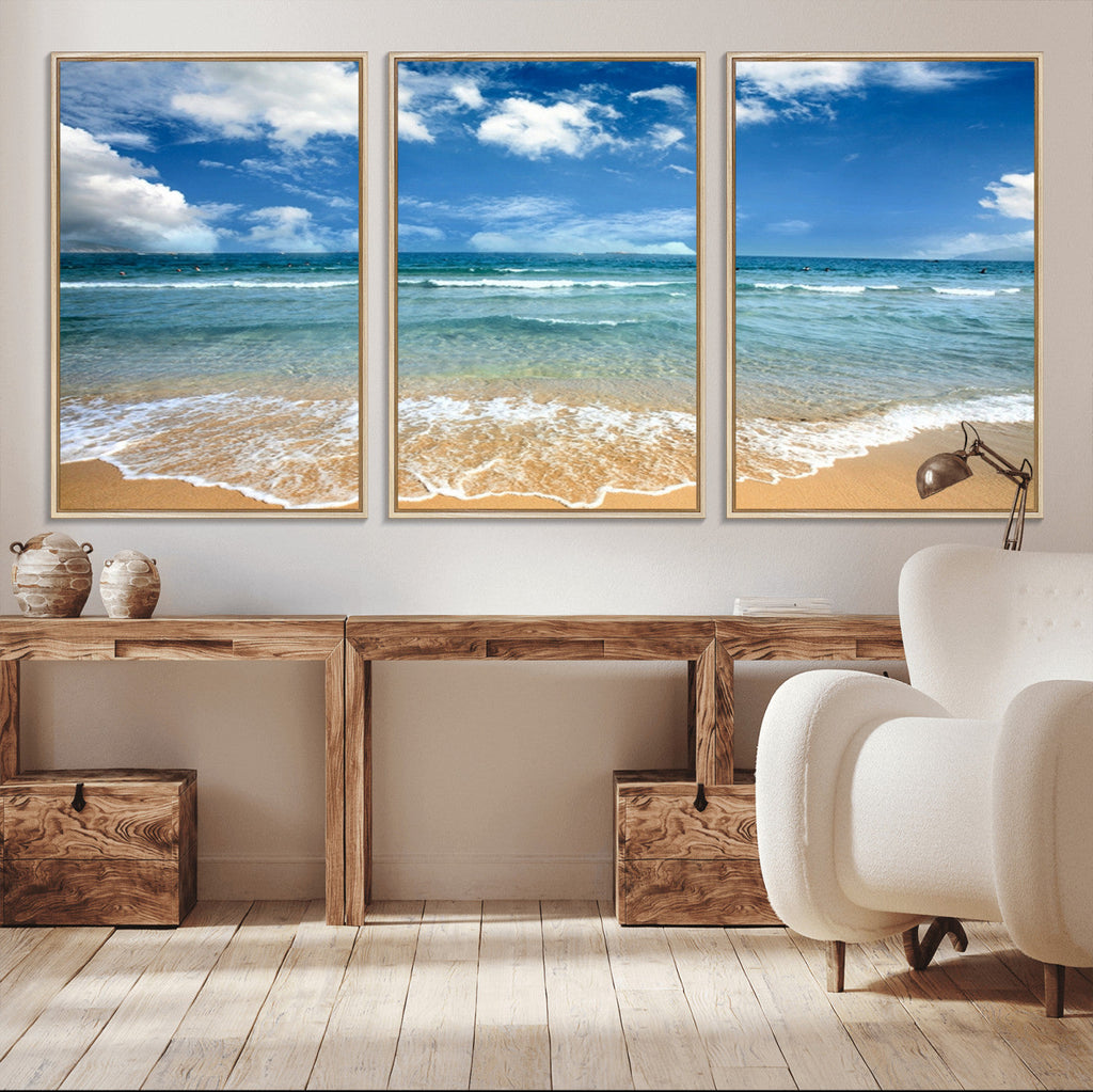Sea View From the Beach Canvas Print