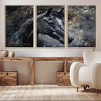 Large Abstract Horse Wall Art Canvas Print, Farmhouse Wall Art