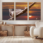 Old War Plane Wall Art Canvas Print