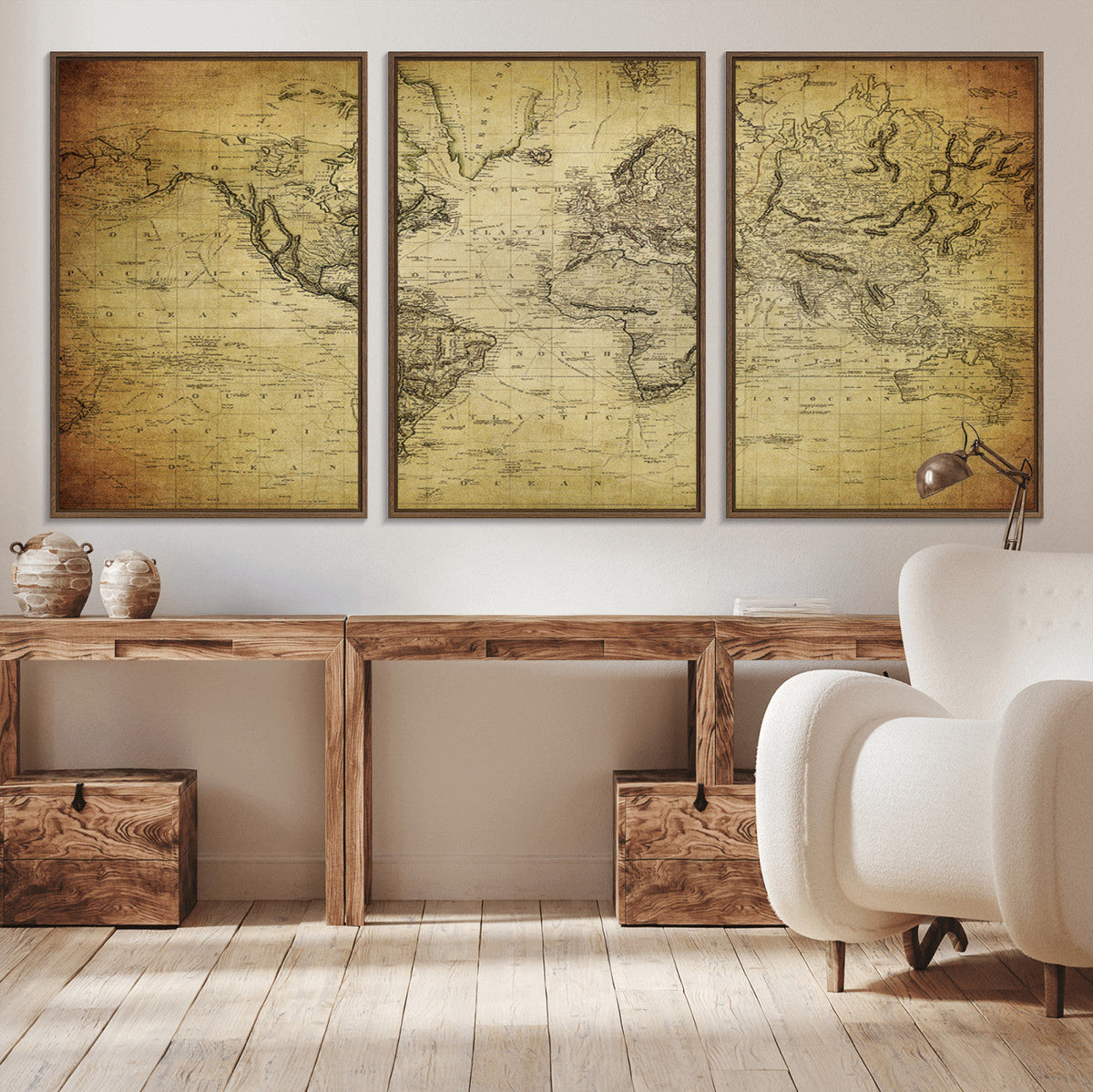 Push Pin World Map Canvas Print | Travel Tracker Wall Art