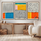 Canvas Print Wall Art Abstract Illustration Art Boho, Framed Abstract Boho Art