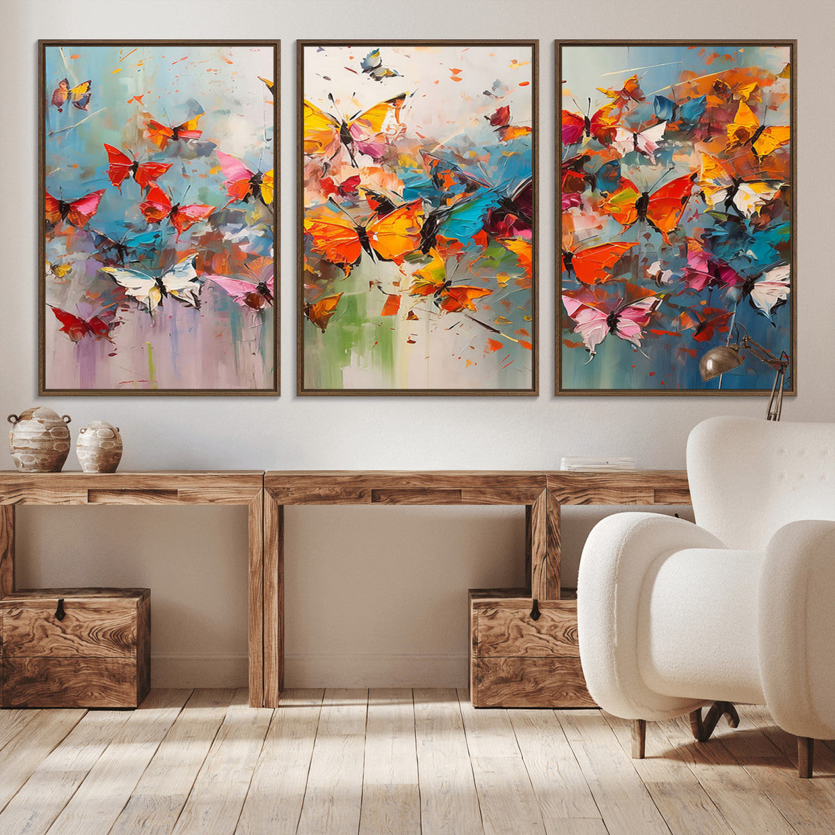 Abstract Butterfly Wall Art Canvas Print
