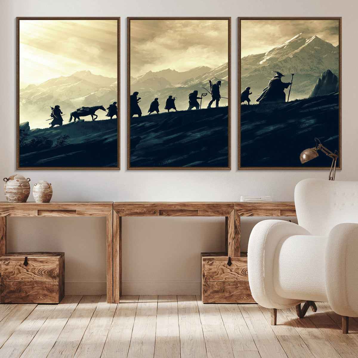 Fellowship Journey Wall Art | Fantasy Adventure Canvas Print