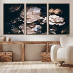 Pink Peonies Flowers Large Canvas Art Print