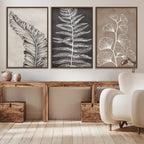 Minimalist Botanical Wall Art Canvas Print, Framed and Ready to Hang
