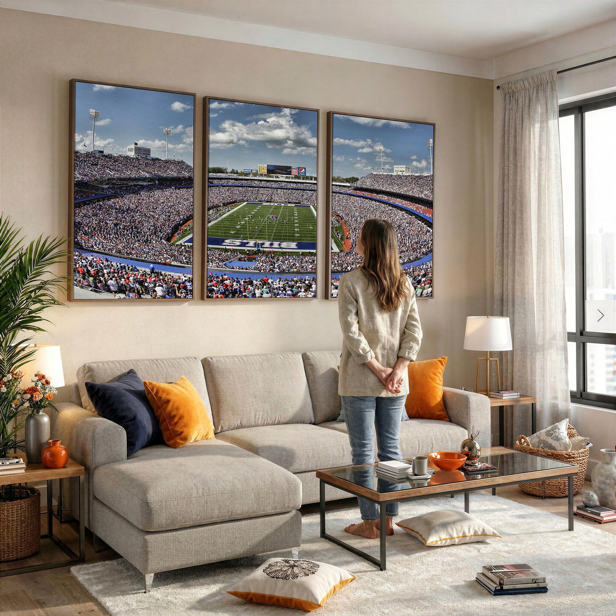 Buffalo Bills Highmark Stadium Wall Art Canvas Print, Bills Game Day Decor