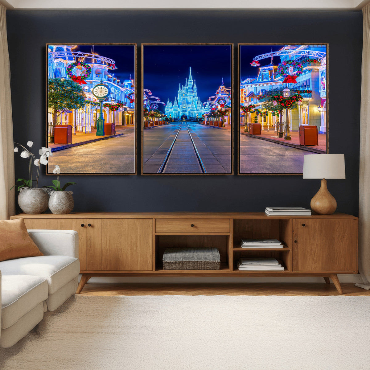 Disney Castle Wall Art | Large Magic Kingdom Canvas Artwork